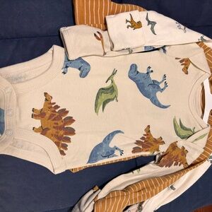 Carter’s Dinosaur Print Baby Onesies- set of 3